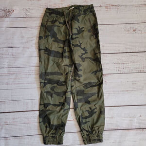 TNA Aritzia Alix Elastic Cuff Camo Cotton Drawstring Jogger Pants Women's Small